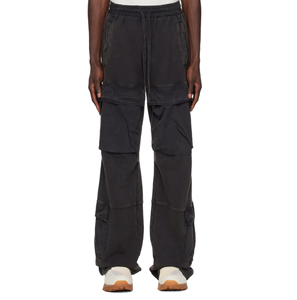 Pantalon cargo de jogging vintage pour homme, taille haute, brodé, en toile 100% coton, imperméable et respirant, avec cordon de serrage - Product Image 1