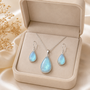 Fashion Handmade Rutayl Gem Silver <b>Jewellery</b> <b>Set</b> Natural Gemstone <b>Ladies</b> Necklace Earring For Reseller - Product Image 2