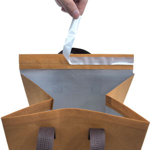 Sac isotherme pour déjeuner d'enfants de grande capacité, sac de livraison de nourriture durable, lavable, de couleur unie, avec motif de dessin animé - Product Image 2