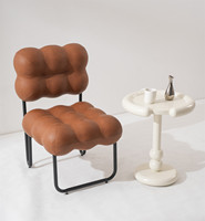 Vente en gros d'usine de meubles de maison d'intérieur confortables salon nordique brun tissu blanc Sherpa Teddy Boucle fauteuil canapé simple