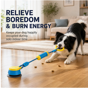 Jouet interactif pour chien avec base à ventouse et distributeur de friandises pour soulager l'ennui en intérieur - Product Image 1
