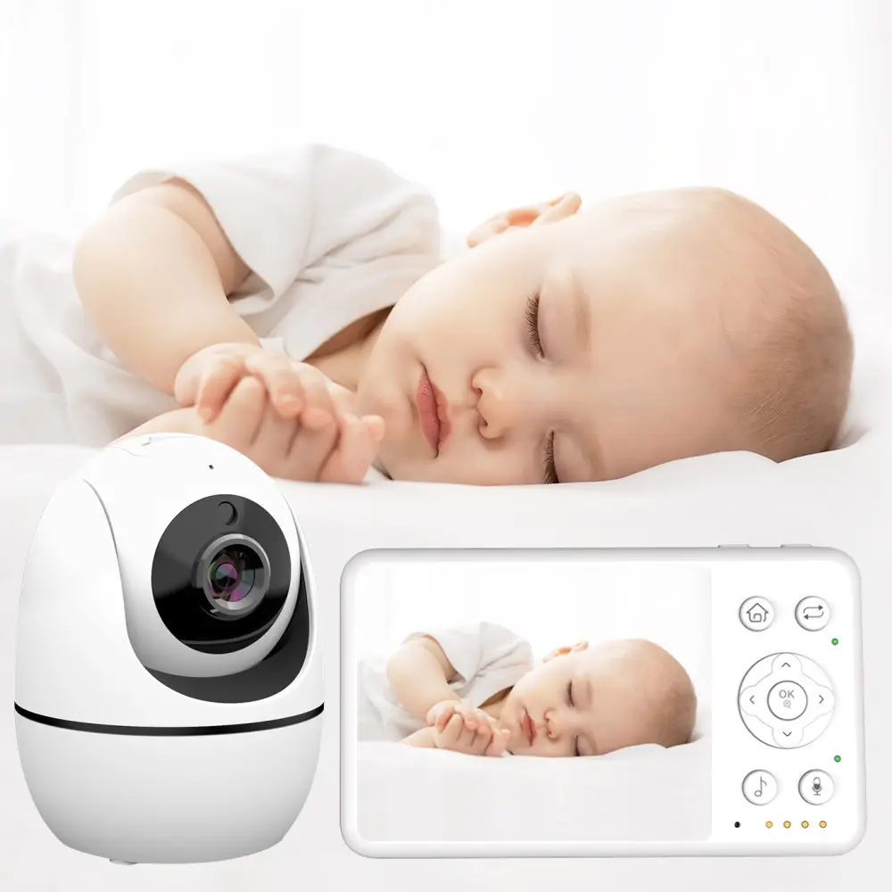 Produttore più economico infantile 3.2 pollici Audio bidirezionale 1500mAh batteria visione notturna promemoria di alimentazione Monitor remoto PTZ Baby Camera