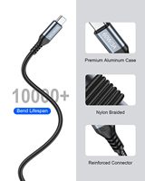 Câble de charge rapide de type c à type C 60w Chargeur rapide tressé en nylon personnalisé en usine Cordon Usbc 1m Câbles de données de charge Bio 3A