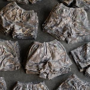 Pantalones Cortos de Algodón Grueso con Cordón Ajustable, Estilo Urbano, Holgados, Vintage, Lavado, Camuflaje, Cargo para Hombre - Product Image 1