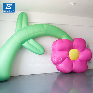 Arches gonflables publicitaires pétales violets tige verte grand arc de fleurs gonflable pour la <span class=keywords><strong>d</strong></span>écoration - Product Image 4