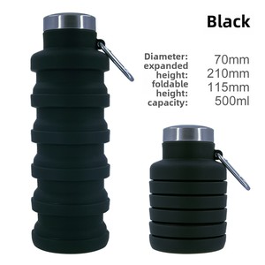 Nuovo portatile in Silicone acqua retrattile pieghevole bottiglia di caffè tazze <span class=keywords><strong>E</strong></span> strumenti da viaggio all'aperto pieghevole Sport bottiglie - Product Image 5