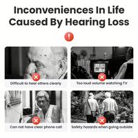Écouteurs sans fil étanches à tour de cou avec radio FM, Bluetooth, support pour carte TF, suppression du bruit, microphone et fonction sport pour aides auditives