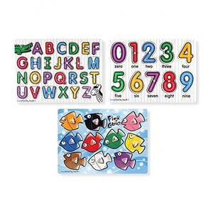 colores paño del bebé almohada del bebé apaciguar toalla/babero <span class=keywords><strong>zapatos</strong></span> <span class=keywords><strong>de</strong></span> bebé rompecabezas clásico <span class=keywords><strong>de</strong></span> madera Peg rompecabezas - Product Image 2