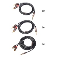 RCA câble Audio Jack 3.5 à 2 RCA câble Jack 3.5mm à 2RCA mâle séparateur câble Aux pour TV PC amplificateurs DVD haut-parleur fil