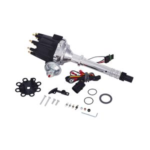 Distribuidor SBC/BBC Negro Pro Billet Listo para Usar con Avance Mecánico/Vacío para <span class=keywords><strong>Chevrolet</strong></span> V8, Piezas de Street Rod, Aluminio Billet - Product Image 1