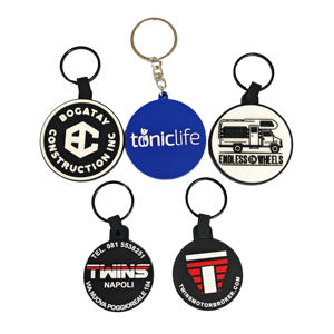 可定制聚氯乙烯钥匙扣商务礼品廉价促销 '谢谢' 带标志产品 - Product Image 5