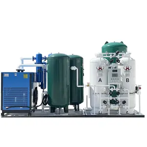 Générateur d'oxygène PSA de 55nm 3/h contrôlé par PLC de la célèbre marque chinoise Siemens avec récipient