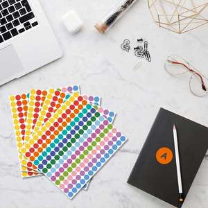 Halloween Thank You Gift Colorful Dot Stickers <b>Paper</b> Labels Eco-Friendly Color Coding Mother's Day Christmas New Year Birthday - Product Image 4