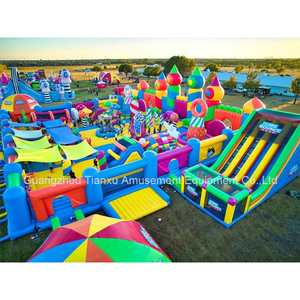 Juegos Inflables Gigantes para Niños al Aire Libre, Castillo Inflable, la Ciudad de Entretenimiento Más Divertida del Mundo, Castillo Inflable con Tobogán - Product Image 6