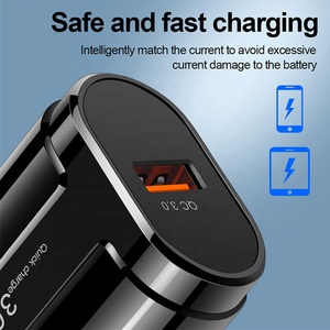 Bộ Sạc Siêu Nhanh EU Bộ Sạc Điện Thoại QC 3.0 Usb Bộ Sạc Tường Đa Điện Thoại Di Động QC3.0 18W Phích Cắm Hoa Kỳ Màu Hình Ảnh 5V 1 X USB 2A FMC - Product Image 3