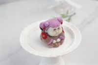 Moule en silicone de qualité alimentaire pour figurine Kimono Anime Girl