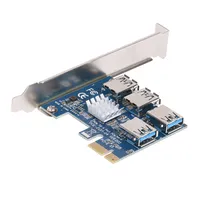 1 bis 4 PCI-E Splitter Adapter 1 Drehen Sie 4 PCI-Express-Steckplatz 1x auf 16x USB3.0 Special Riser Card PCIe Converter