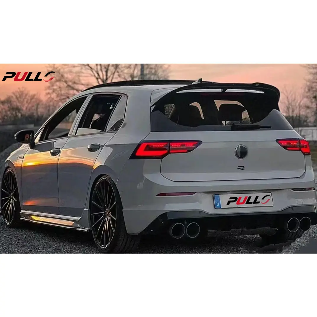 Aggiornamento kit carrozzeria per Volkswagen Golf 8 R modello include montaggio paraurti anteriore e posteriore minigonne laterali diffusore posteriore ricambi auto