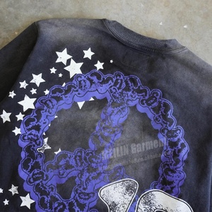 Custom Logo Mens Cotton <b>Acid</b> Washed Tshirt Sized Oversized Vintage <b>Drop</b> Shoulder Heavy Weight Long Sleeve T Shirt Manufacturer - Product Image 6