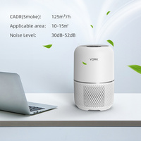 Purificateur d'air électrique domestique avec filtre HEPA pour la fumée, les allergies, les squames d'animaux, moniteur de qualité de l'air, indicateur de filtre