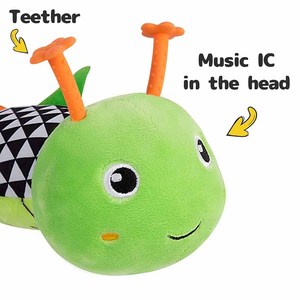 Baby <strong>Musical</strong> Caterpillar Toys Infant <strong>Stuffed</strong> <strong>Animal</strong> Toy with Crinkle and Rattles Soft Sensory Toys with Textures for <strong>Newborn</strong> - Product Image 6