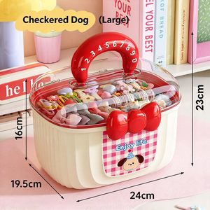 Étui de rangement portable à grande capacité avec compartiments pour pinces à cheveux, élastiques, bandeaux et bijoux pour filles - Product Image 5