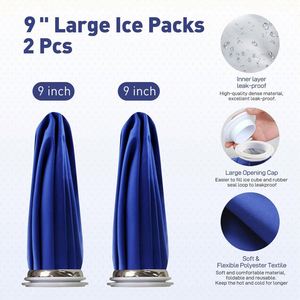 2 Bolsas Reutilizables para Terapia de Frío y Calor y Alivio del Dolor, Bolsa de Hielo Elástica Transpirable a Prueba de Fugas, 9 Pulgadas - Product Image 2
