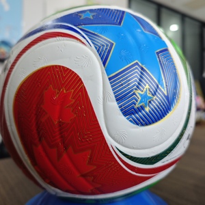 2026 Worlds Cup Soccer Size 5 Custom Logo Seamless Leather Football Training <b>Ball</b> Worldwide Popular Laminated Durable - Product Image 5