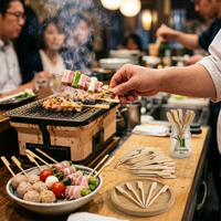 Brochettes en bambou pour barbecue et grillades, certifiées FDA/LFGB, conformes aux normes FSC/ISO, vente en gros d'usine, brochettes Teppo