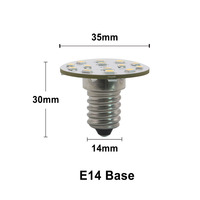 Ampoule LED E14 E12 E17 12V 24V 48V 60V 120V 2W 18-SMD, disque plat, pour machine de divertissement, indicateur de jeu de slot, énergie solaire