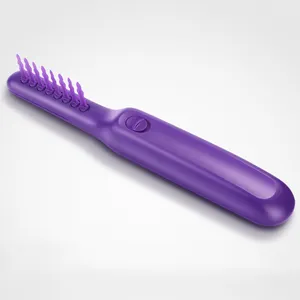 Mini pente alisador de cabelo elétrico, máquina profissional para alisar o cabelo, pente plano, melhor escova, alisador permanente