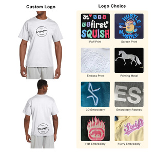 Manufacture Custom Printing Logo High Quality Solid Color Plain Short Sleeve New Arrival Regular Fit Wholesale <b>Tshirts</b> Unisex - Product Image 3
