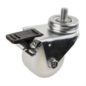 Roulettes de meubles en polypropylène <span class=keywords><strong>roue</strong></span> unique pivotante avec essieu en acier - Product Image 1