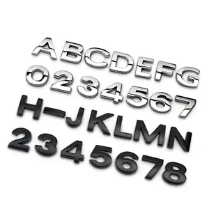 25Mm Auto Stickers 3D Diy Metallic Alfabet Sticker Embleem Brief Zilveren Badge Decoratie Voor Auto 'S Accesorios Auto Logo Styling