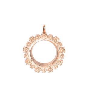 Vente en gros de pendentifs vintage en acier inoxydable argentés/or/rose dorés en verre - Product Image 4