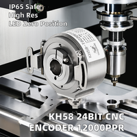 Encodeur d'angle absolu à haute précision KM58 24 bits, haute tension 8-30V, diamètre de l'arbre interne 14/18/20/22/24/25mm