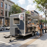 Vélo-café mobile de type carré Etodevice, remorque de vente de pizza et de nourriture pour la rue