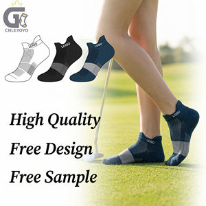 Chaussettes <span class=keywords><strong>de</strong></span> golf GENKE personnalisées, haute élasticité, respirantes, à cheville, avec fond épais en tissu éponge, courtes, pour le sport - Product Image 1