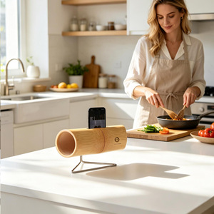 Bamboo Deep View Natural Bamboo Phone <b>Speaker</b> <b>Amplifier</b> Stand Creative Gift Business Gift Customization Cross Border Hot Sale - Product Image 2
