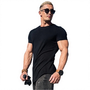 Men's Casual Summer Sports T-Shirt Solid Color Muscle Crewneck 180 Grams Breathable Anti-Pilling Cotton Short Sleeve Running - Product Image 2