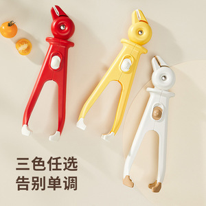 Anti Scalding Dish Tongs <b>Plastic</b> Bowl Lifter <b>Sliding</b> Lock Anti Slip Kitchen Tool Red Yellow White - Product Image 1