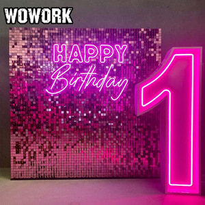 Números Luminosos LED RGB Gigantes WOWORK 2026, Grandes y Apilables, de 0 a 9, para Decoración de Fiestas de Cumpleaños y Eventos - Product Image 1