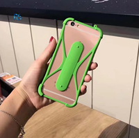 Étui de téléphone portable universel anti-chute en silicone avec support à ressort et coque de protection électro-plaquée pour iPhone et Samsung