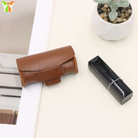 Étui de rangement élégant en cuir PU pour rouges à lèvres, pochette portable pour baumes à lèvres, idéal pour cadeaux promotionnels et la Fête des Mères