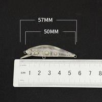 Leurre de pêche Minnow non peint Jerkbait 50mm 2.9g pour truite et achigan, Mini Minnow coulant, Leurre vierge Spearhead Ryuki River Bait Pesca