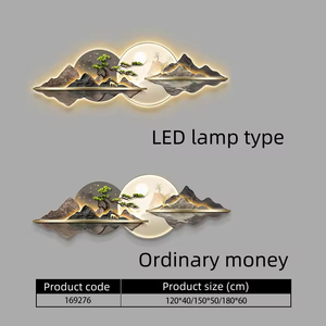 Moderne und Luxuriöse Innendekoration Malerei ab Werk – Landschafts-LED-Wandbild Hintergrund Wandbehang - Product Image 5