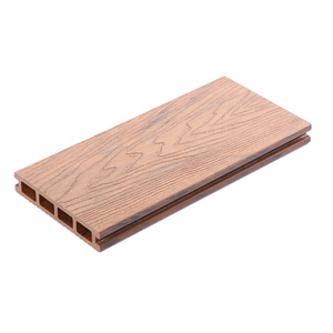Tablero de cubierta compuesto de plástico de madera para exteriores Tablero de cubierta de aspecto de madera 3D hueco Balcón impermeable Terraza - Product Image 5