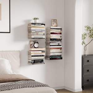 ชั้นวางหนังสือที่มองไม่เห็นชั้นวางหนังสือลอยน้ำสำหรับผนังชั้นวางหนังสือติดผนังสำหรับเก็บของหนัก - Product Image 4