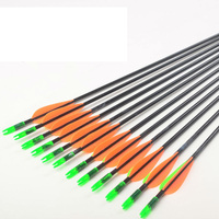 JWAC-1 flèches de tir à l'arc de haute qualité avec pointe en acier et plumes en plastique arbre en carbone pour le tir