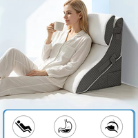 Ergonomisches Multifunktionales 2-in-1 Memory-Schaum Keilkissen für Lendenwirbel Rücken Bein Unterstützung Bett Sofa Kissen